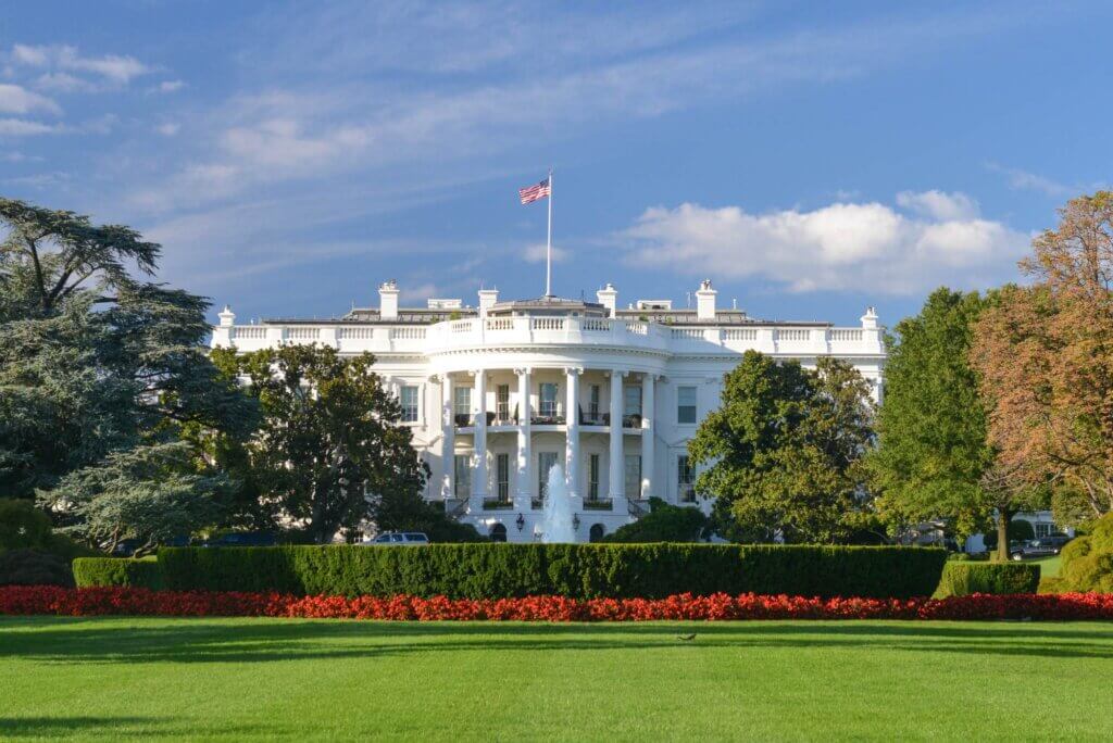 Exterior of The White House.