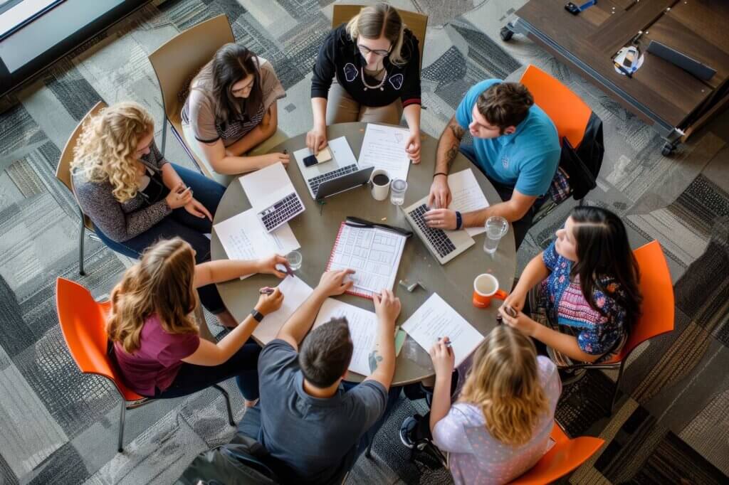 Resource group meeting at work.