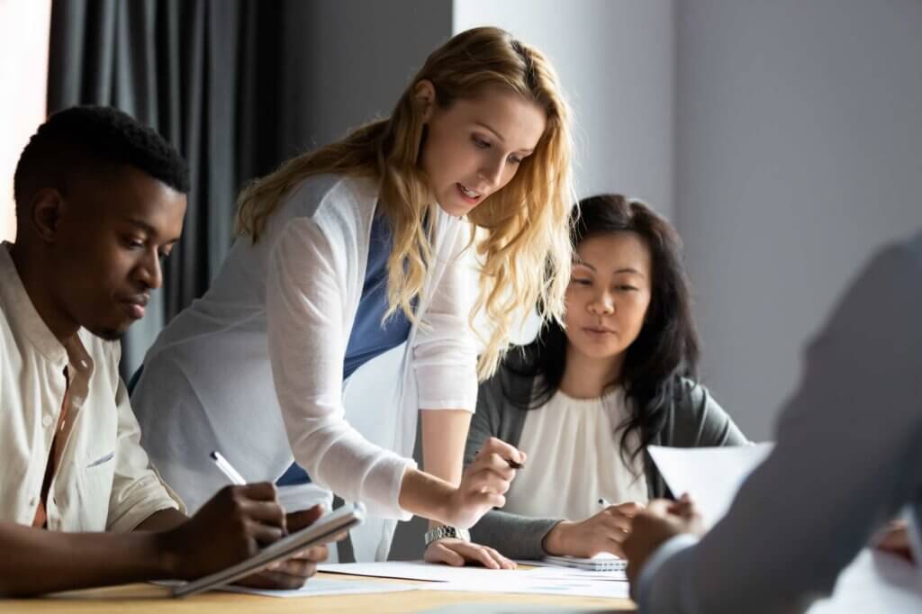 key employee leading team